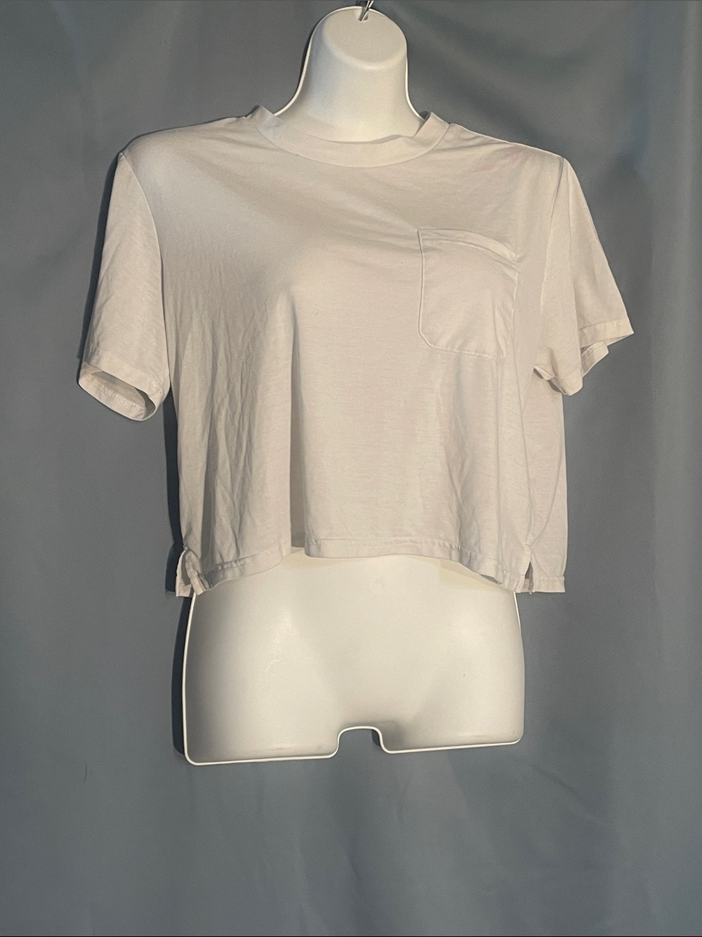 ANTONIO MELANI White Cropped Pocket Tee